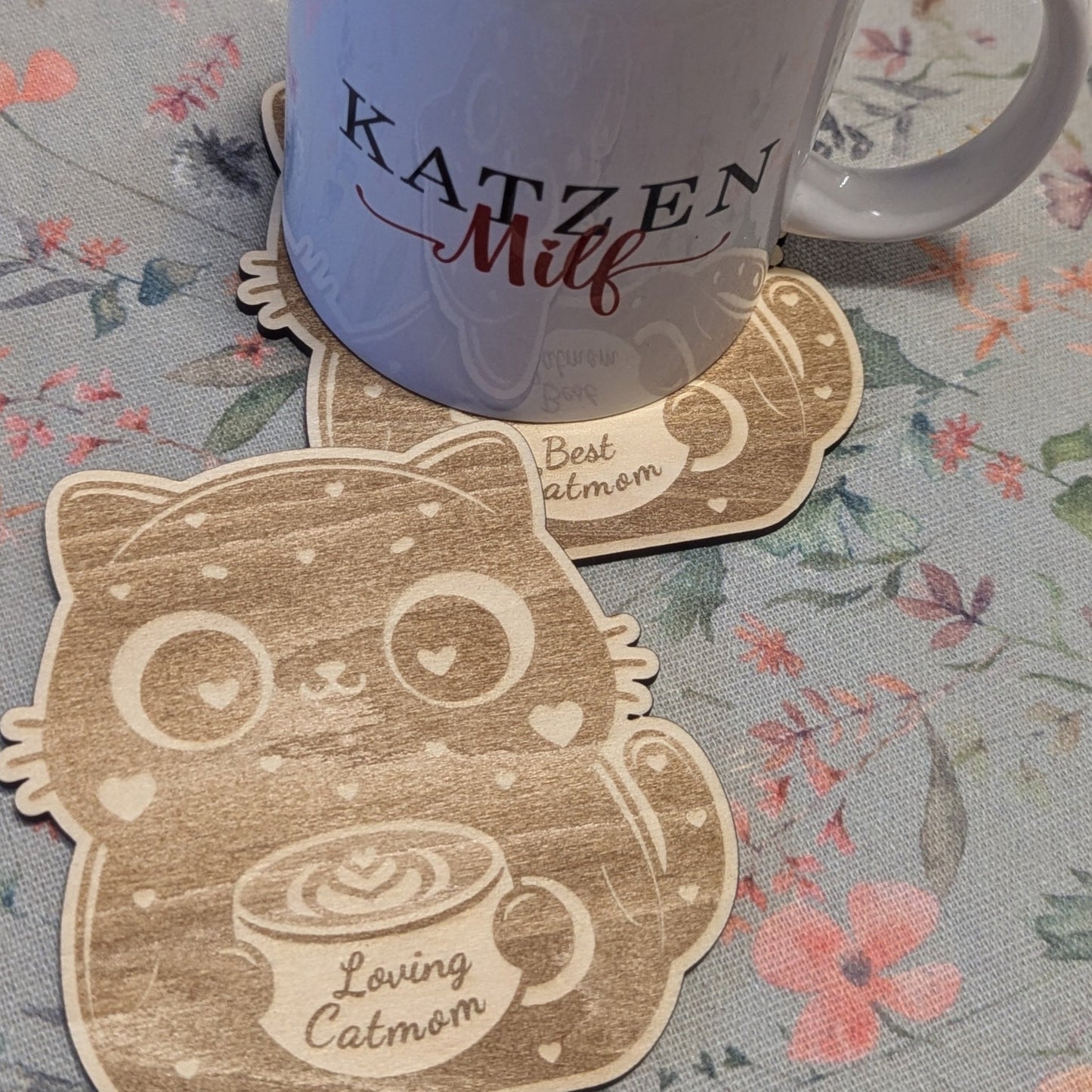 Tassenuntersetzer, Katze, Catmom, Kaffee, Tee